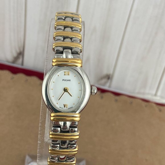 Vintage Pulsar Quartz Dual Tone Gold and Silver Tone Watch - Picture 2 of 9